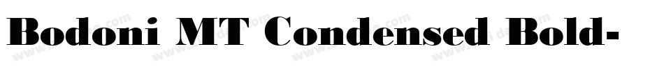 Bodoni MT Condensed Bold字体转换